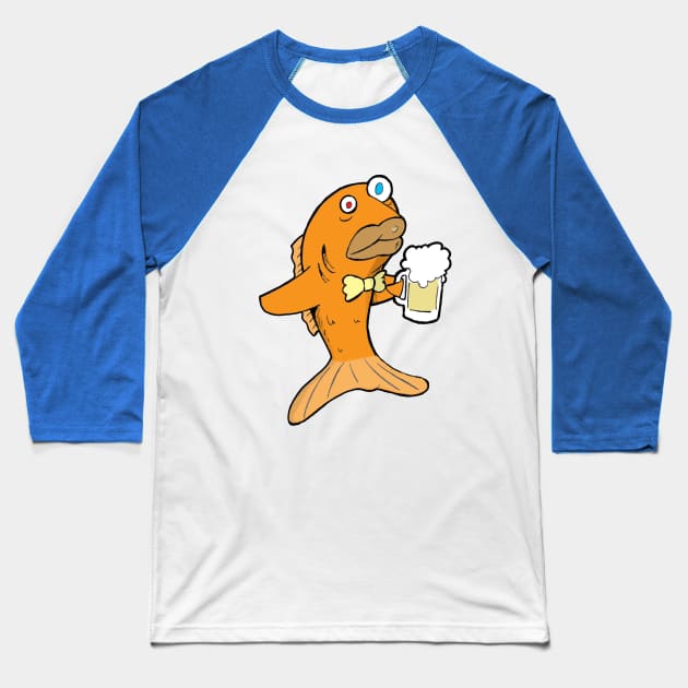 Gus Gus the Goldfish (Blank) Baseball T-Shirt by tyrone_22